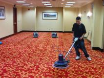 A recent commercial carpet cleaning services job in the area
